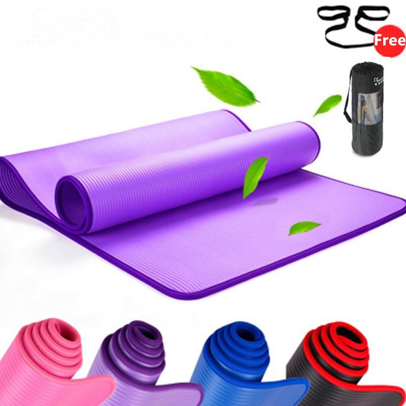 Pilates Yoga For Beginners - 10mm Non-Slip Yoga Mat 183cm*61cm Thickened