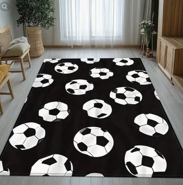 Pilates Toning Ball - Black and White Football Ball Print