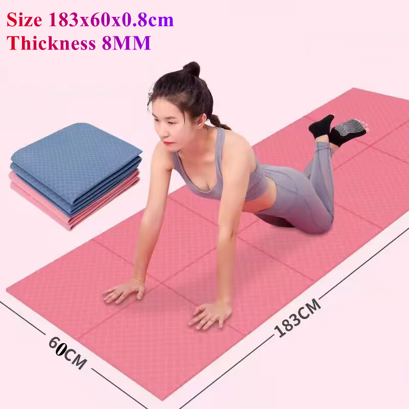 Fold Portable 183x60CM Yoga Ma - đánh giá và giá Pilates Yoga For Beginners