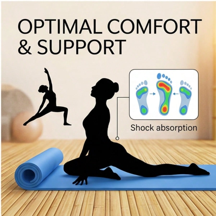 Extra Wide 8mm TPE Yoga Mat, N - đánh giá và giá Pilates Yoga Hiit