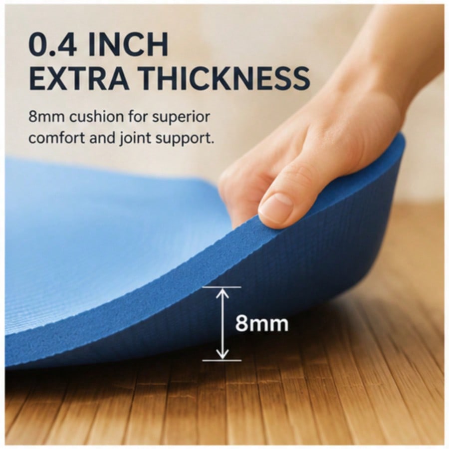 Extra Wide 8mm TPE Yoga Mat, N - đánh giá và giá Pilates Yoga Hiit