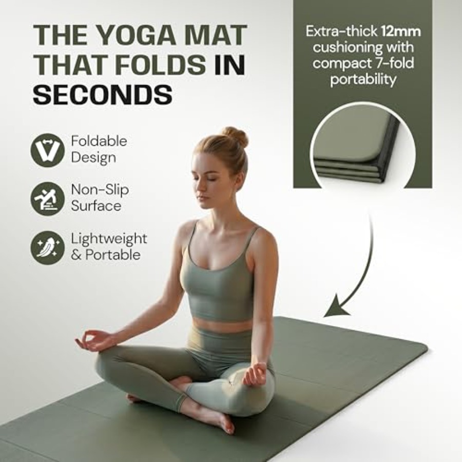 Foldable Yoga Mat for Yoga Pil - đánh giá và giá Pilates Yoga Hiit
