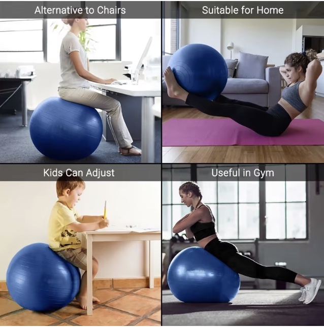 Yoga Ball 75cm Explosion-proof - đánh giá và giá Pilates Toning Ball