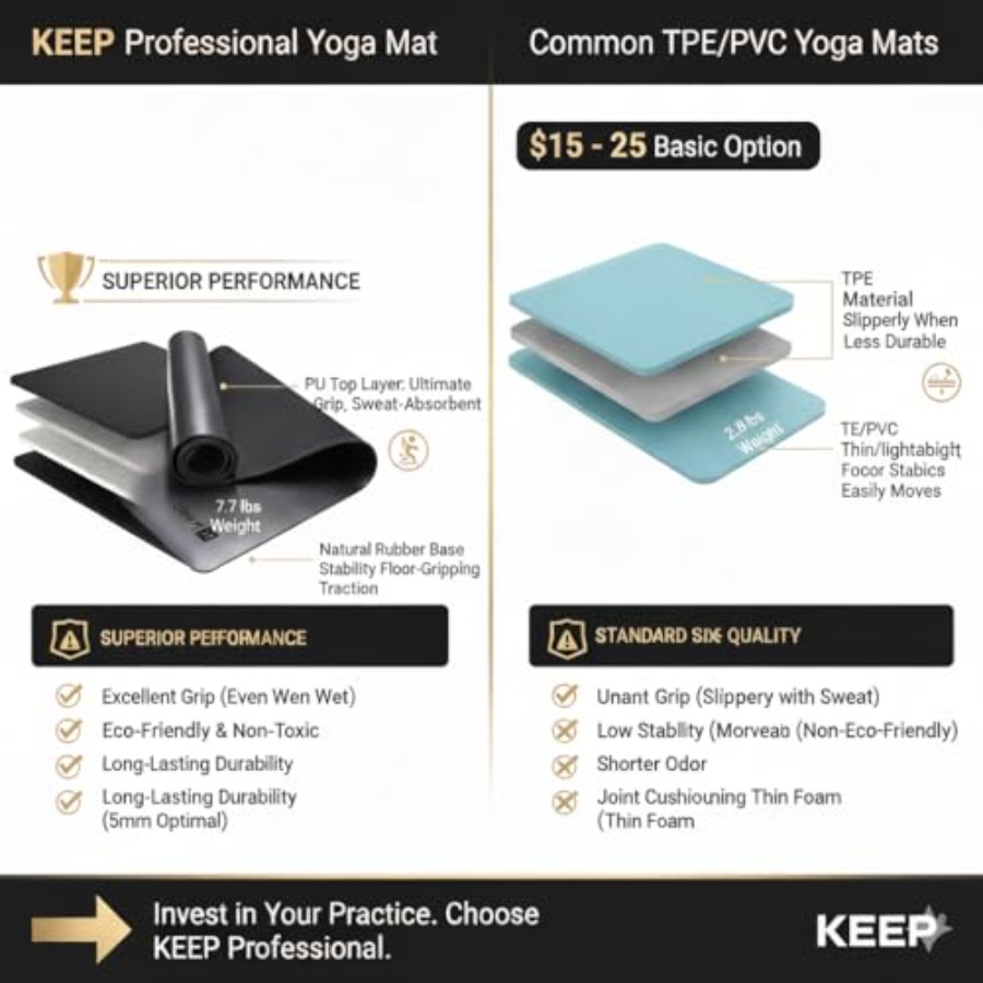 Rubber Yoga Mat for Hot Yoga,  - đánh giá và giá Pilates Yoga Hiit